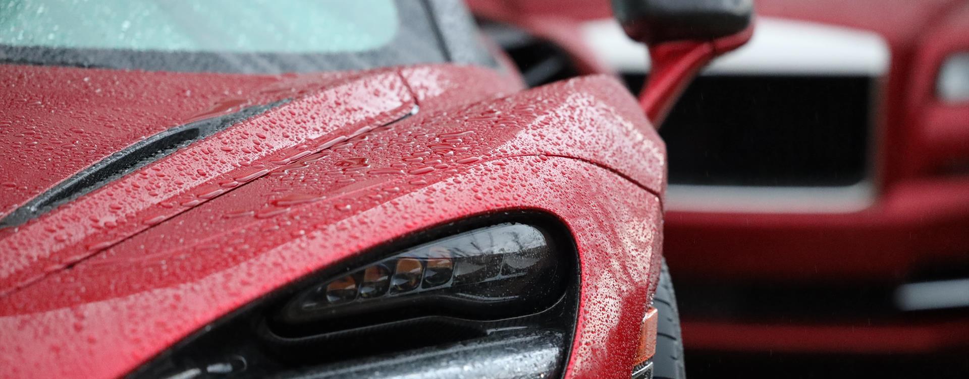 close up of mclaren car